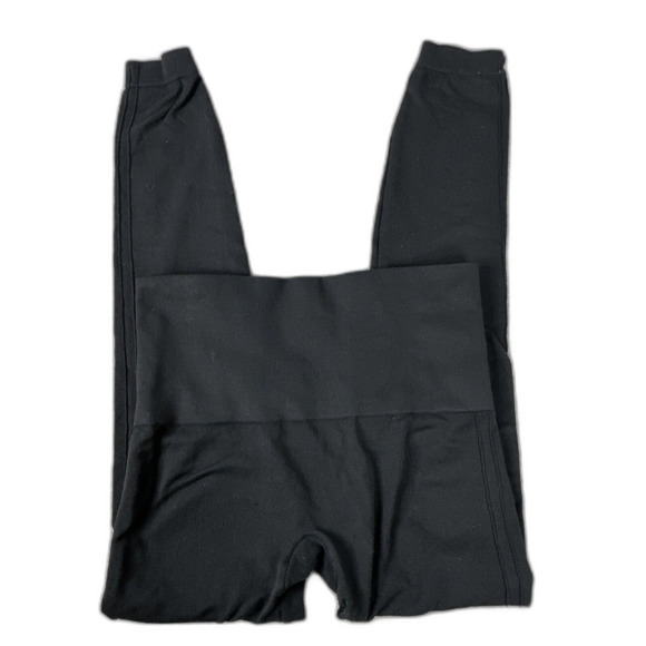 Spanx Look At Me Now Leggings Black Stretch Knit Slimming Pull On Pants Size M - Picture 3 of 10